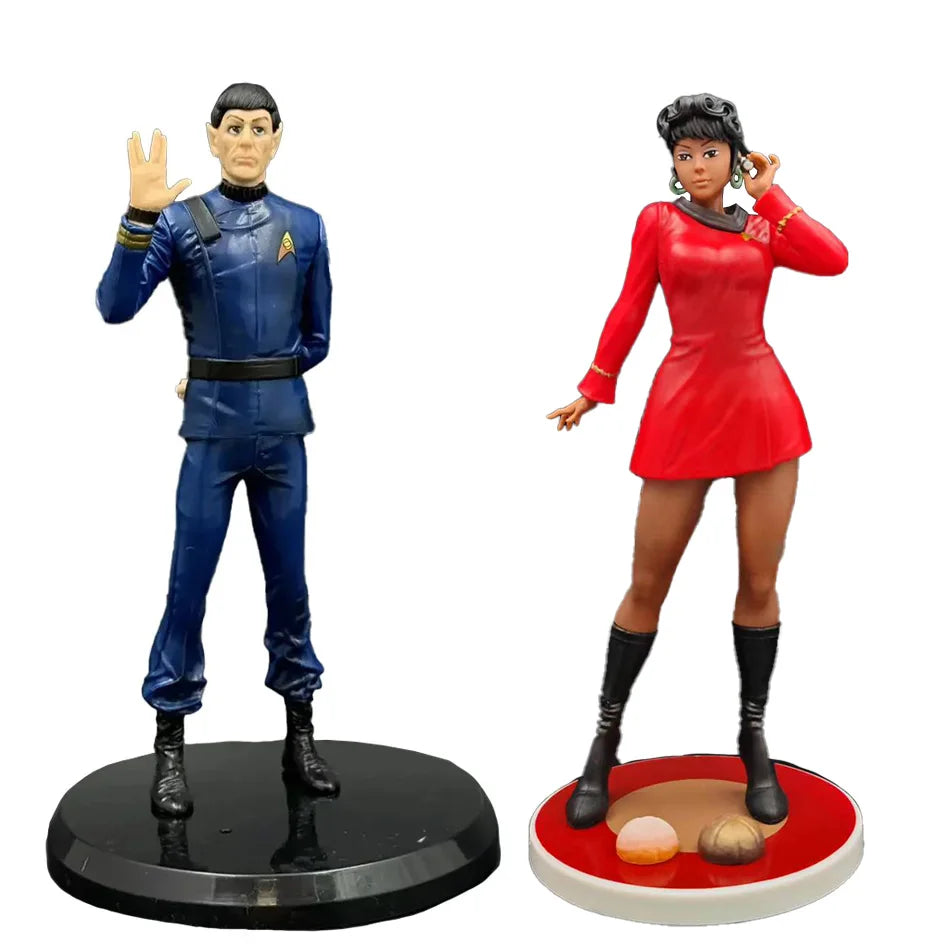 2 styles Star Trek Anime Figures PVC Model Spock Figure Action Model Toys Desktop Car Ornaments Model Gifts