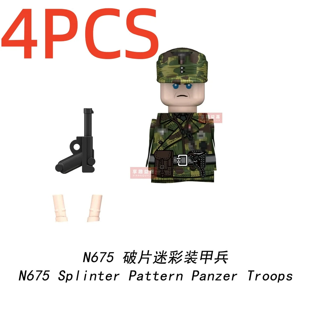 Boy Toys War II Army Soldiers Mini Military Weapons Model Small Particles Building Blocks Suits Childrens Birthday Gifts