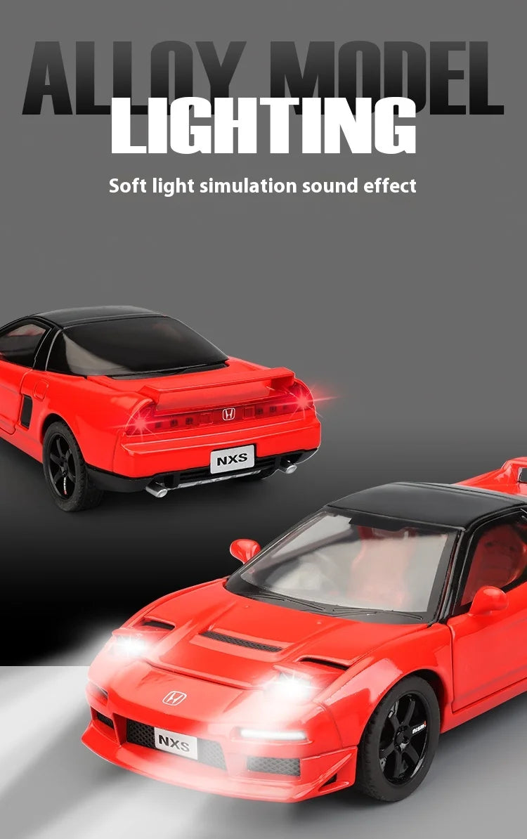 1:32 Honda Acura NSX NA1 Supercar Racing Sports Couple Alloy Metal Diecast Model Car Sound & Light Collection Simulation Gifts
