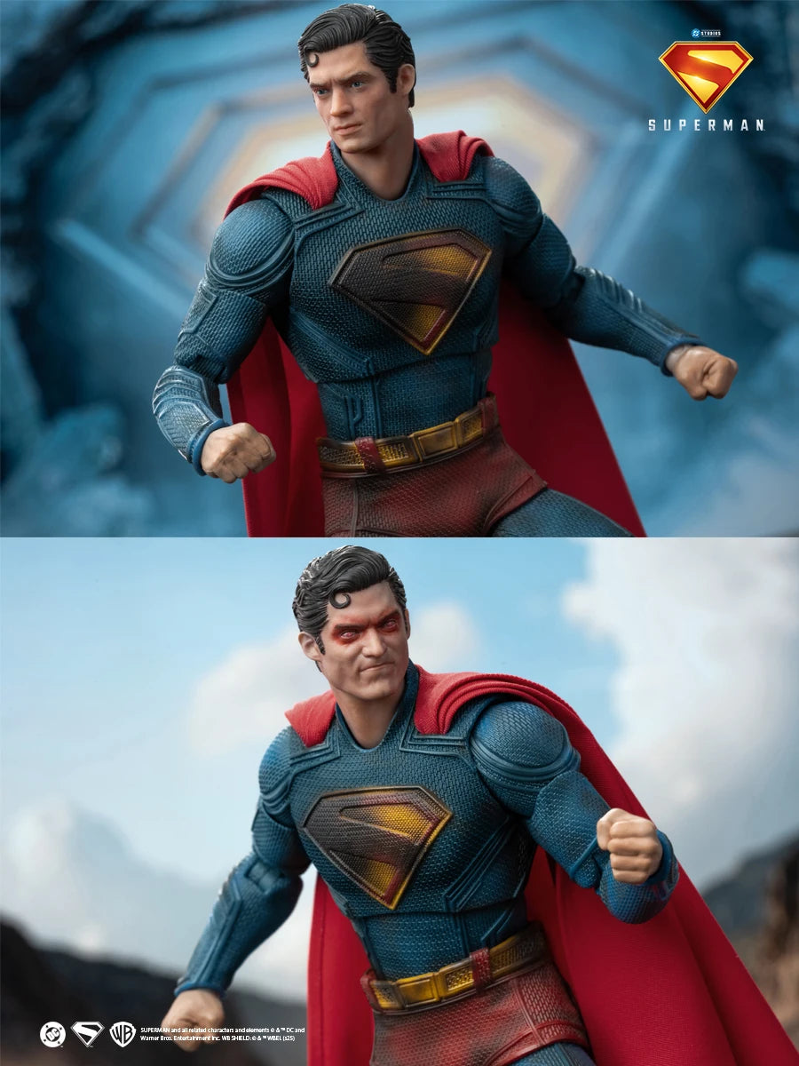 2025 Original Fondjoy David Corenswet Superman Action Figure 1/9 New SupermanFigure PVC Joint Movable Kid Toy Boy Gift