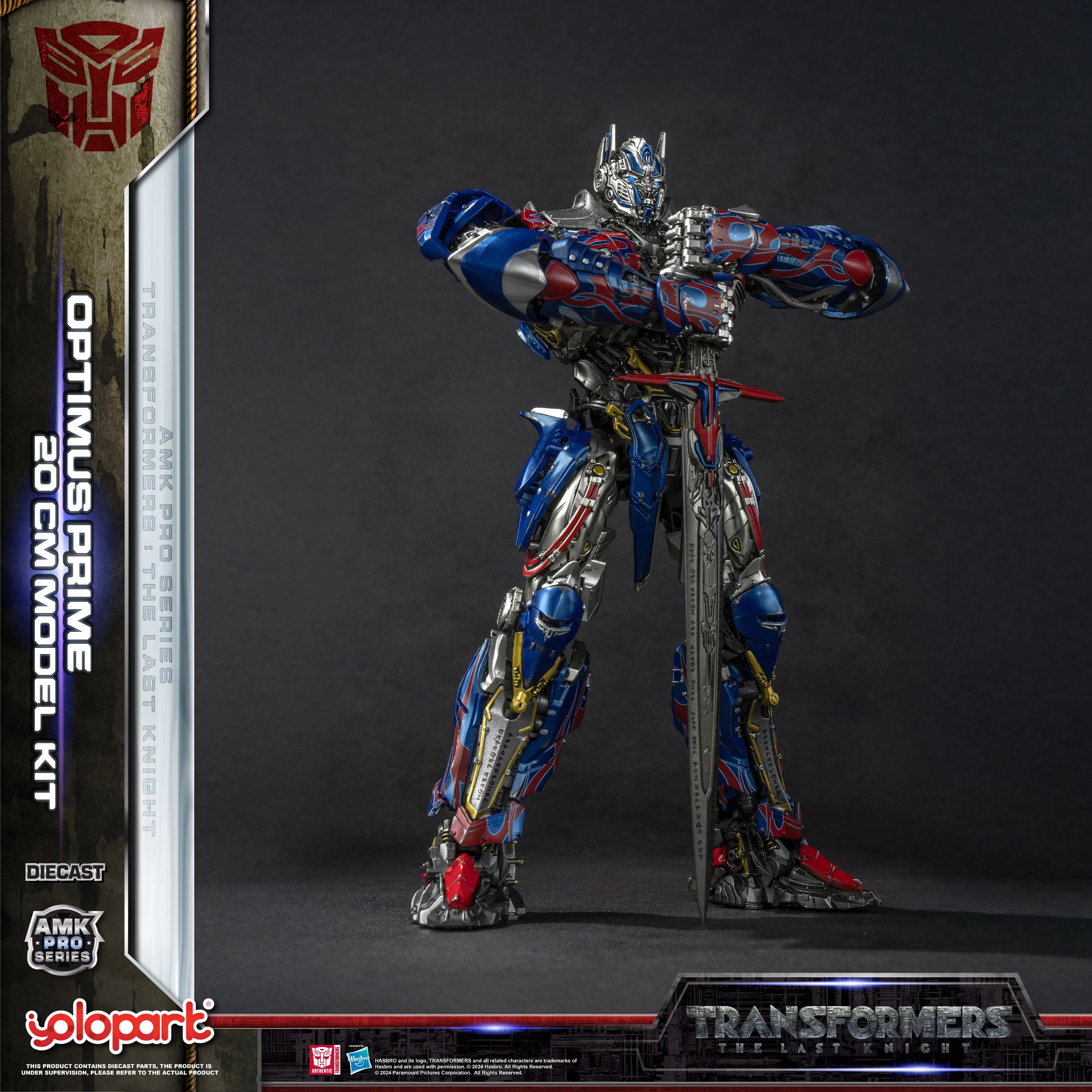 YOLOPARK Transformers Model: The Last Knight AMK PRO Series 20cm Optimus Prime Model Kit Action Figures Toy For Boy Men
