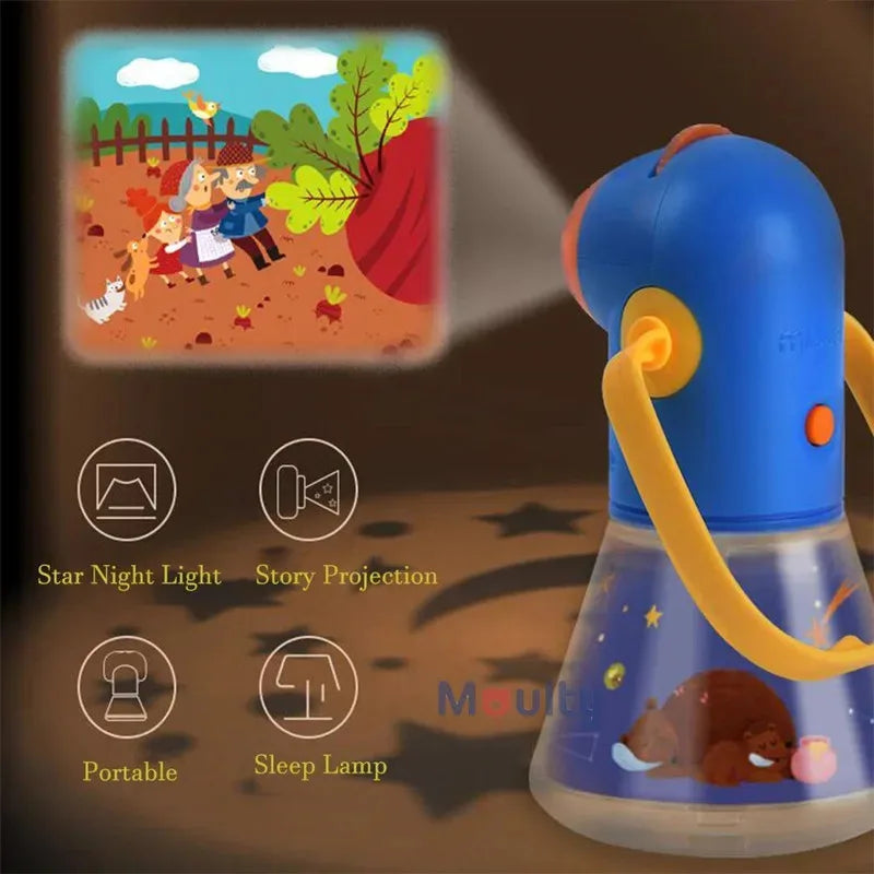 Story Projector With Night Light Flashlight Toy For Childen Sleeping Story Machine Luminous Toy Baby Early Learning Educational