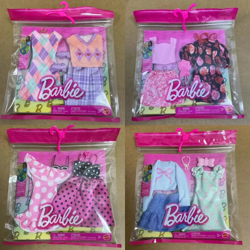New Doll Fashion Clothing Set，Handbags，Shoes，Christmas Holiday Outfit, For Girls Play Time Dress-Up Diverse Styles Fashion Toy