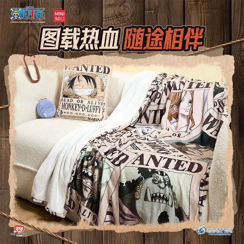 One Piece Roronoa Zoro Nika Nami Sanji Secondary Creative Hand Blanket Cartoon Anime Peripheral Air-conditioning Blanket Gift