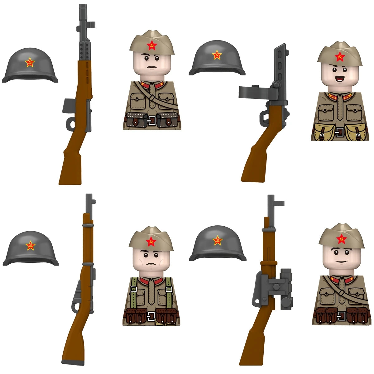 Boy Toys War II Army Soldiers Mini Military Weapons Model Small Particles Building Blocks Suits Childrens Birthday Gifts