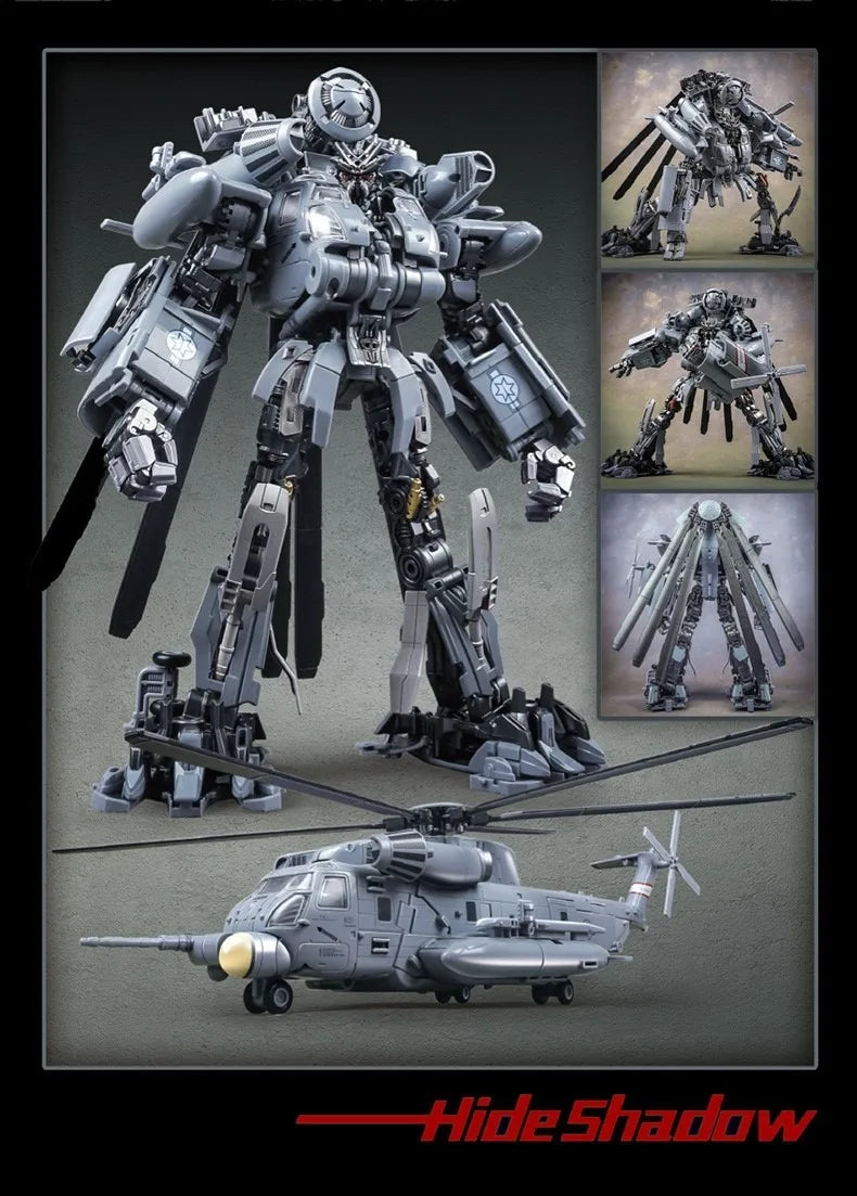 Transformation Toys WJ Blackout SS08 Vertigo Helicopter M05 Hide Shadow Alloy Model Action Figure Deformation Robot Black Apple