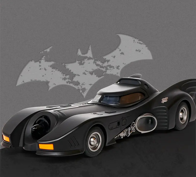 1/24 Classic Movie Car Alloy Batmobile Bat Sports Car Model Diecast Metal Toy Racing Car Model Sound Light Simulation Kids Gifts