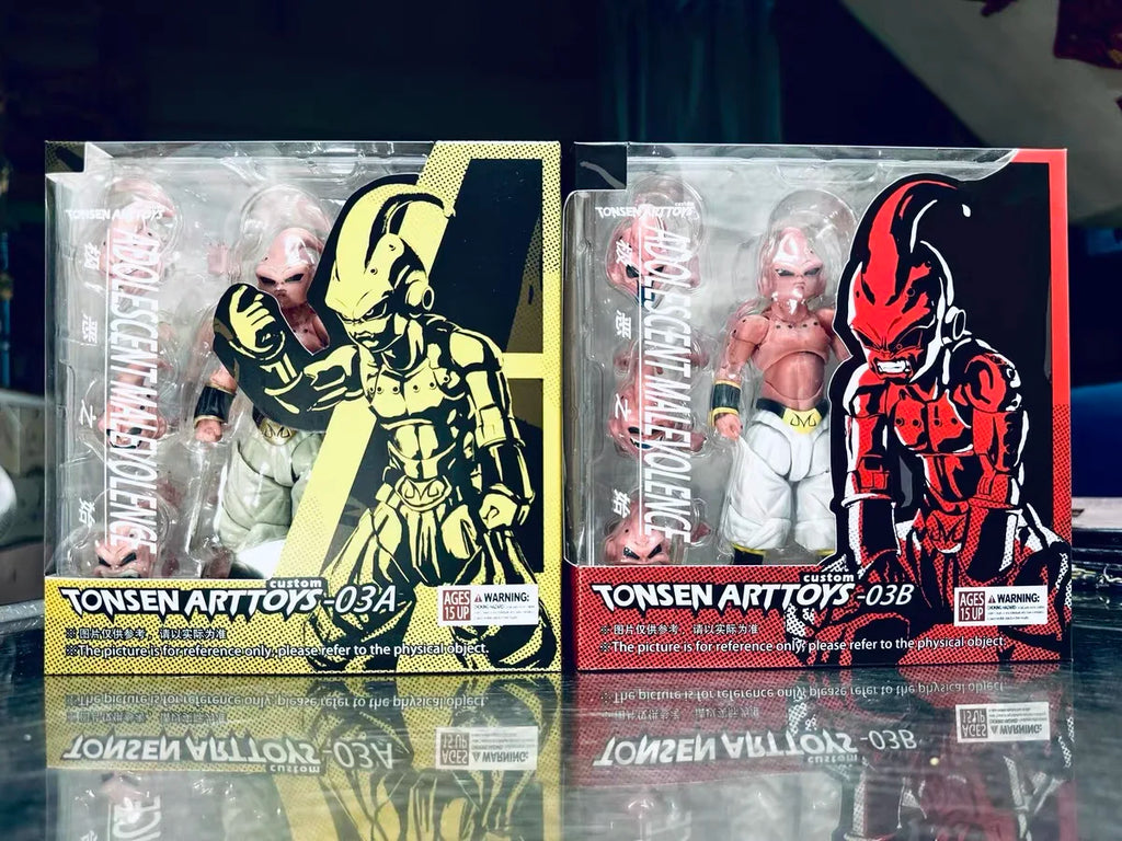 Genuine Dragon Ball Tonsenarttoys Custom S.H.Figuarts Shf Adolescent Malevolence Majin Buu Action Figures Model Birthday Gifts