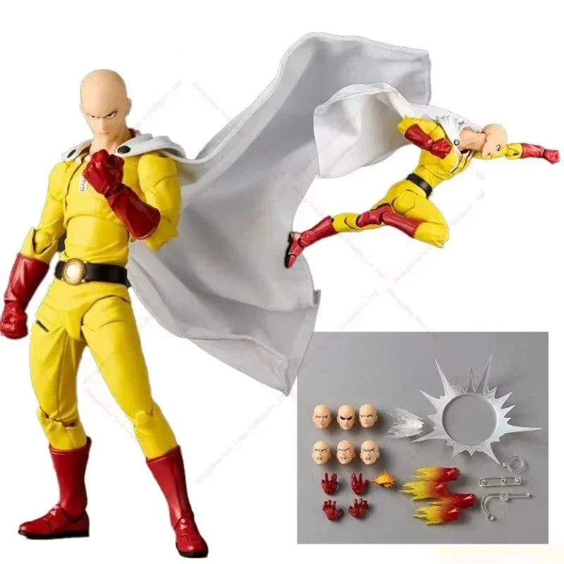 One Punch Man Saitama Amazing Yamaguchi Revoltech Saitama In Stock Anime Action Collection Figures Model Toys Gifts