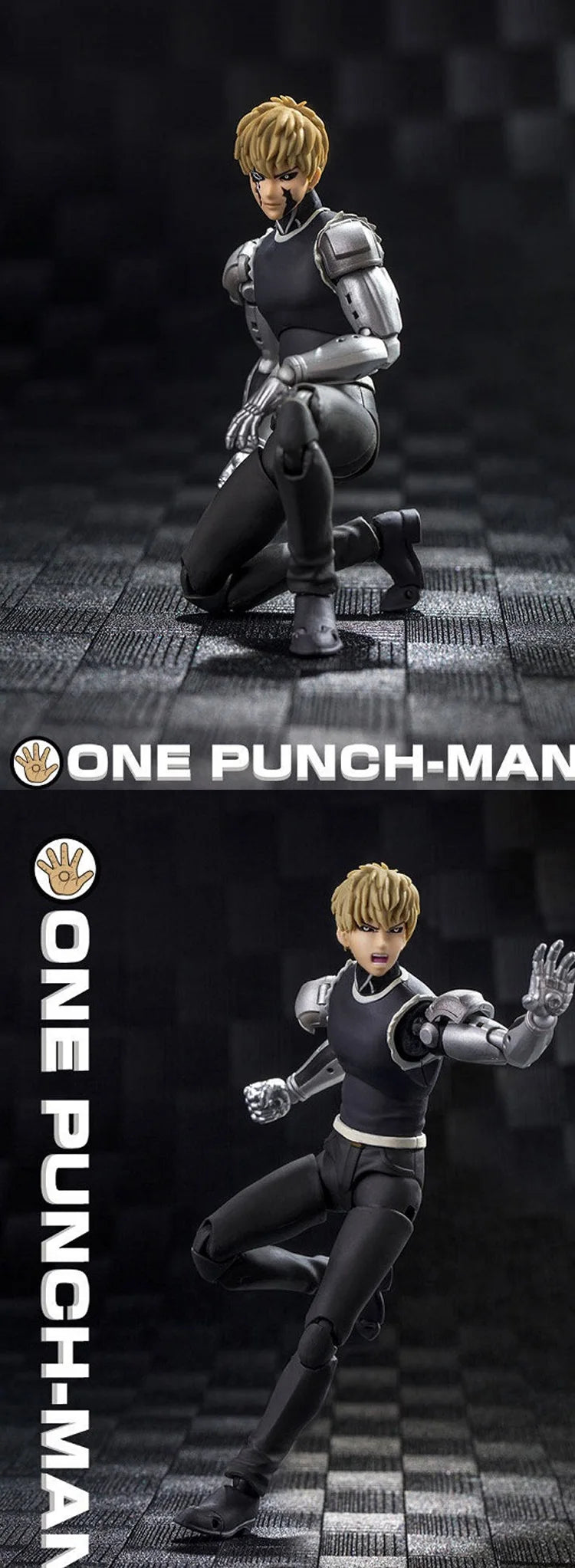 Anime-land Dasin/Great Toys/GT One Punch Man Saitama Genos Garou Sonic 1/12 14cm/5.5 inch SHF/S.H.F PVC Action Figure Model