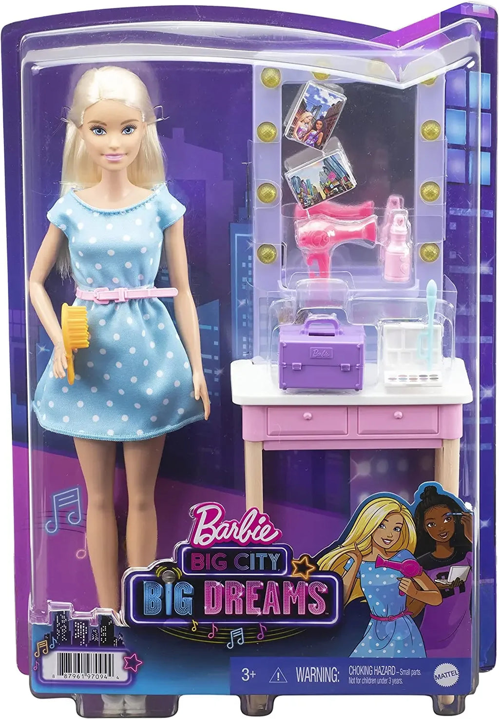 Barbie Big City Big Dream Malibu Backstage Dressing Room Social Toy Dolls for Girls Accessories Interaction Play House Gift