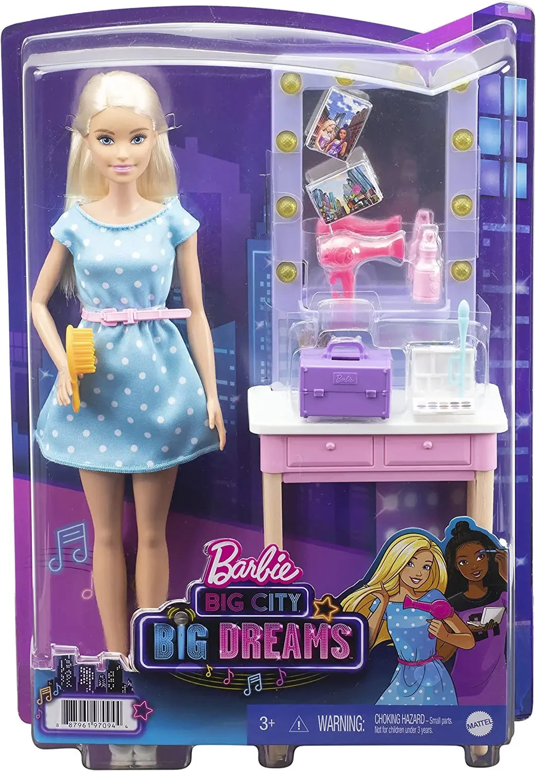 Barbie Big City Big Dream Malibu Backstage Dressing Room Social Toy Dolls for Girls Accessories Interaction Play House Gift