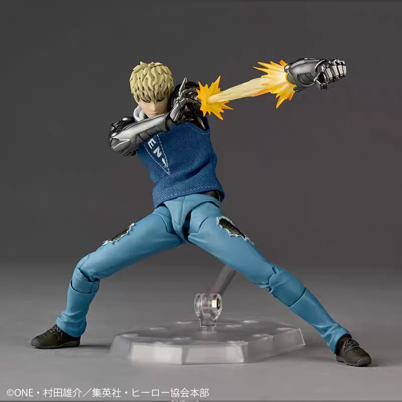 Kaiyodo Revoltech Amazing Yamaguchi One Punch Man Genos In Stock Anime Action Collection Figures Model Toys
