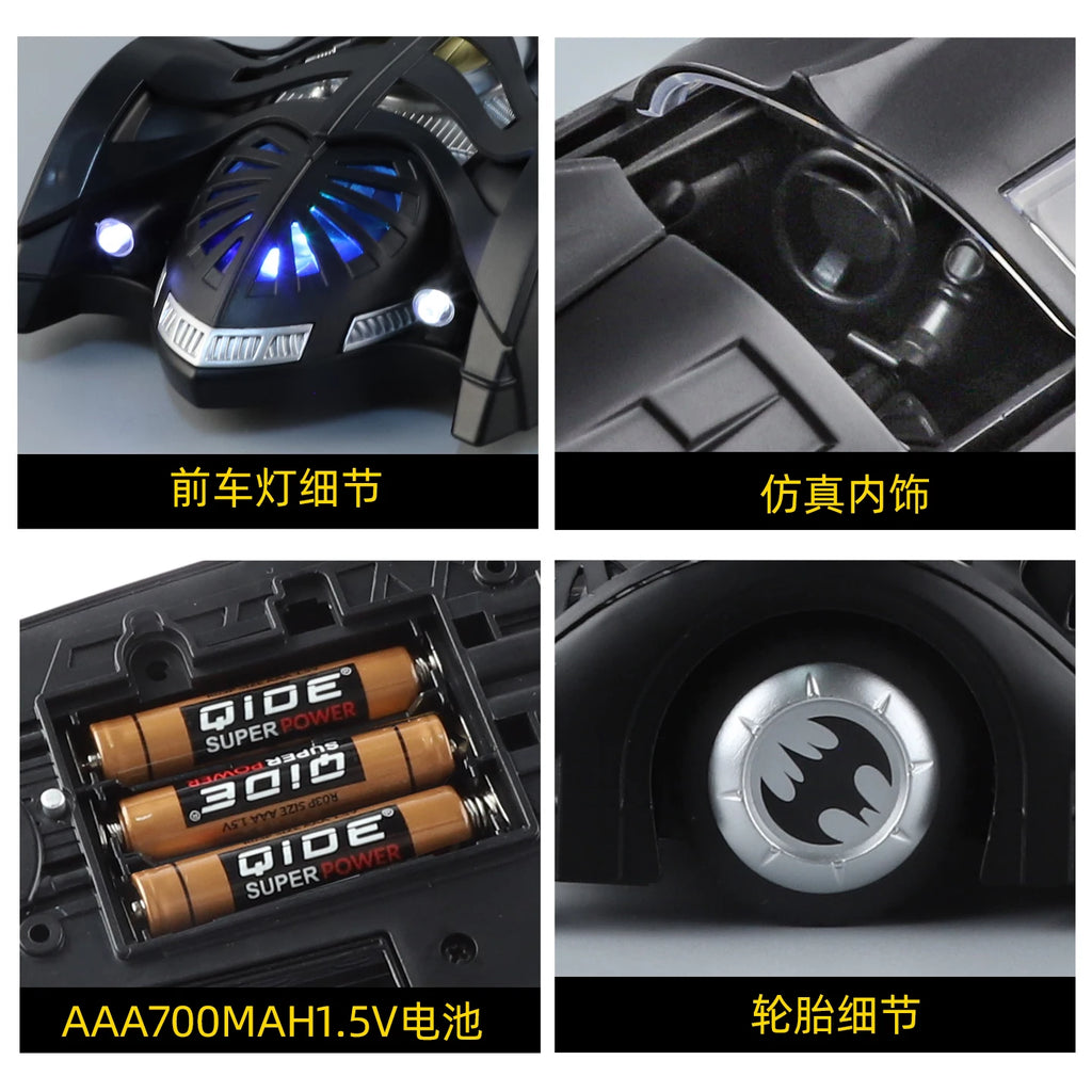 Spray 1:24 Batmobile 1955 1989 Tumbler Alloy Metal Diecast Model Car The Dark Knight Trilogy Sound Light Ornaments Birthday Gift