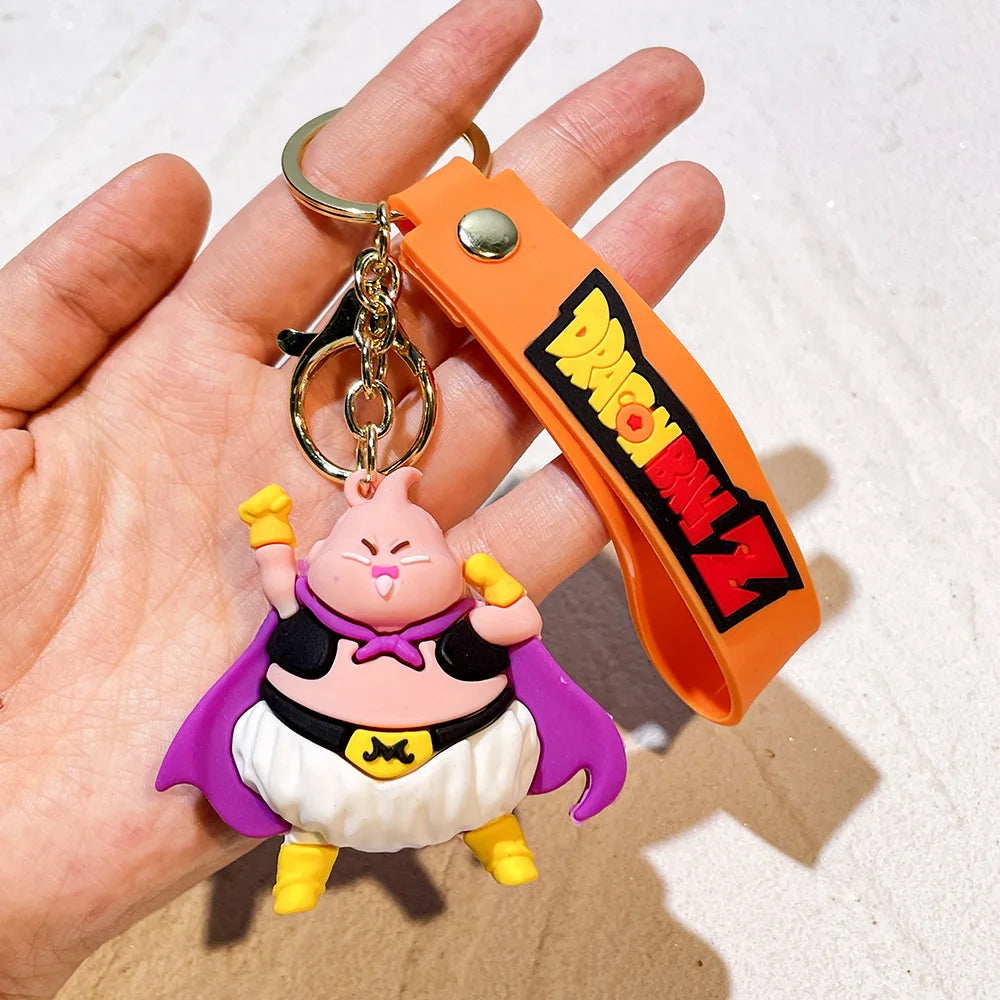 Anime Dragon Ball Keychain Fashion Jewelry Son Goku Vegeta Piccolo Action Figures Key Ring for Men Women Bags