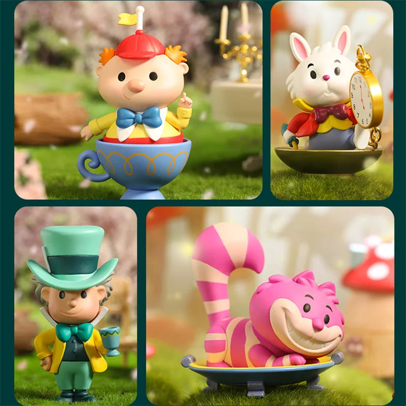 Disney Alice in Wonderland Mad Hatter Cheshire Cat Queen of Heart Tweedle Dee March Hare White Rabbit Action Figure Toys