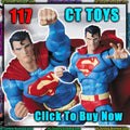 Hot New CT Toys Superman Mafex 117 Batman Hush Version Dc Super Man Anime Action Figure Figurine Statue Model Gifts Kids Toys