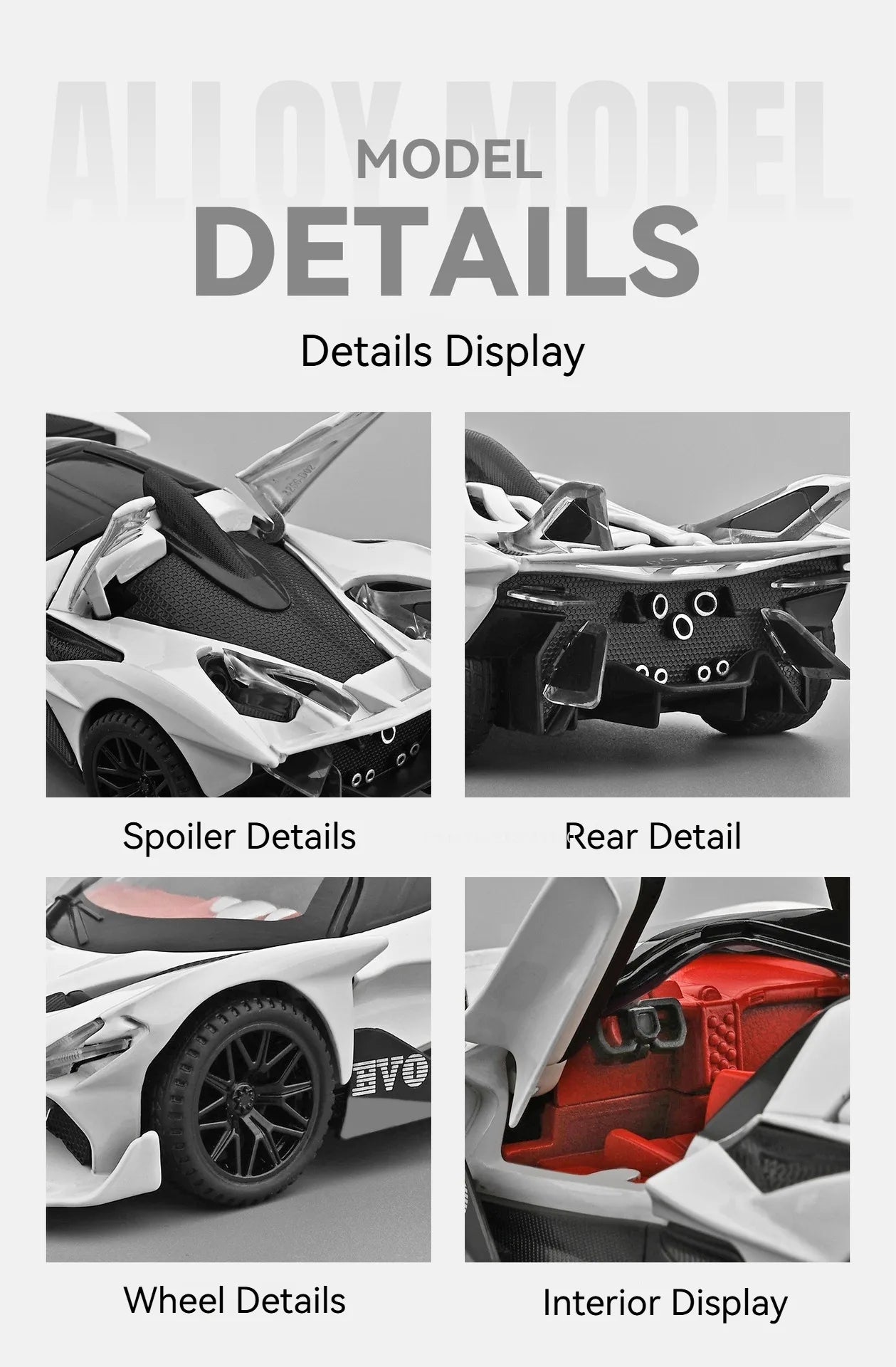 Scale 1:32 Apollo EVO IE Car Model Toy Metal Diecast Pull Back Super Cars Doors Opened Vehicle Models Best Gifts for Kids
