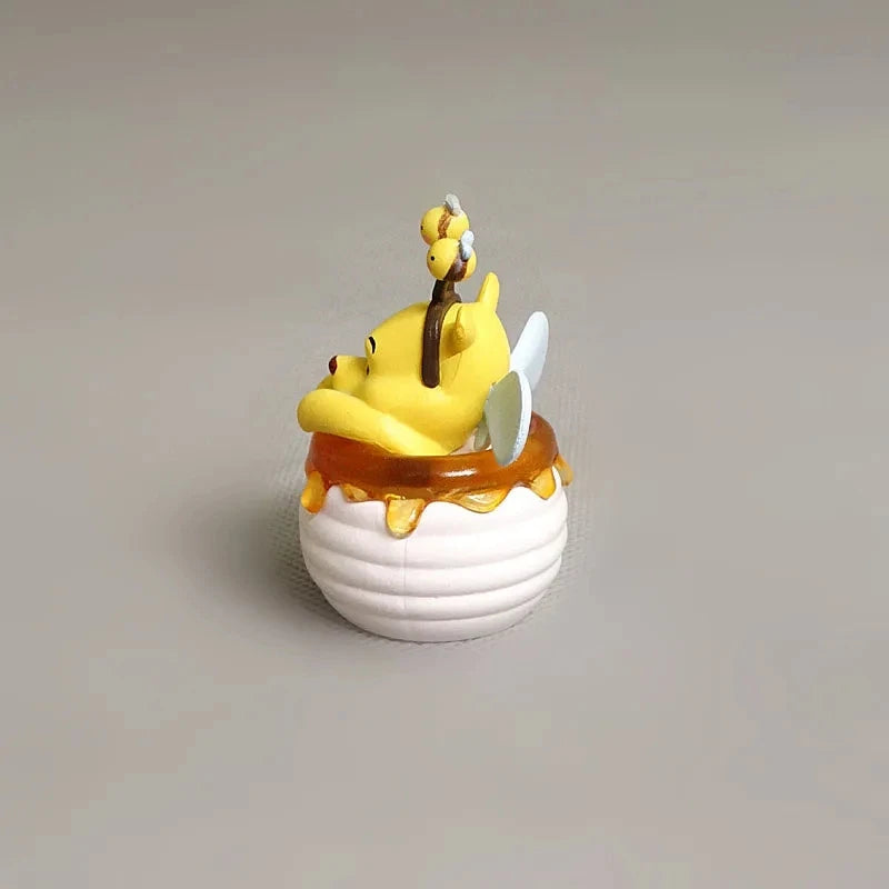 Anime Kawaii Winnie the Pooh Action Figure Doll Model Collectible Tide Play Cartoon Cake Home Party DIY Decoration Kids Gift Toy