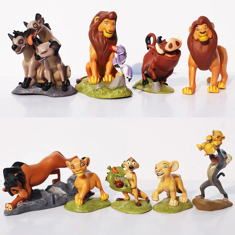 Disney 9pcs/set 4.5-8.5CM The Lion King Simba Nala Timon action Figure model Anime Figures Xmas gift for the children
