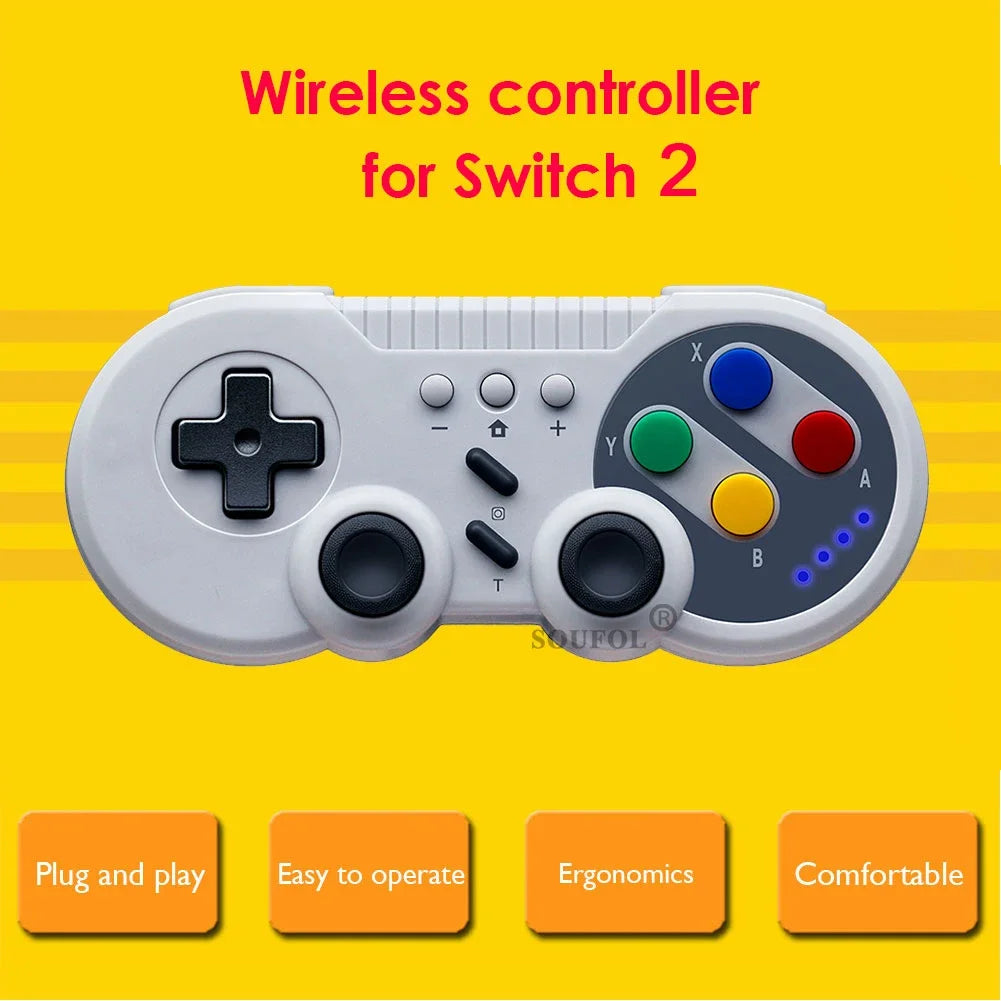 1/2PCS New Retro Wireless Game Console Mini Video Console with Game Player Wireless Game Controller for Switch 2 & Windows PC