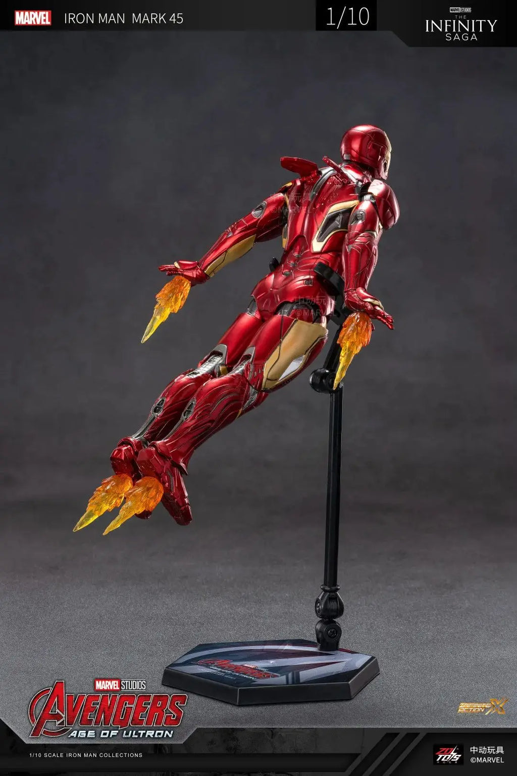 ZD Original Iron Man MK30 Blue Steel 1/10 Iron Patriot MK3 Marvel legends War Machine 10th Anniversary Action Figure Model Gift