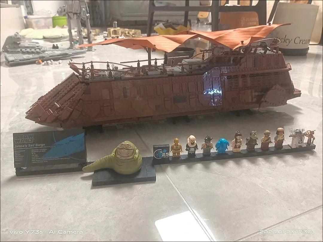 3942pcs Sarlacc Pit Showdown Jabba's Sail Barge Star Battle Puzzle Assembly Model 75397 Bricks For Adult Kids Birthday Gifts