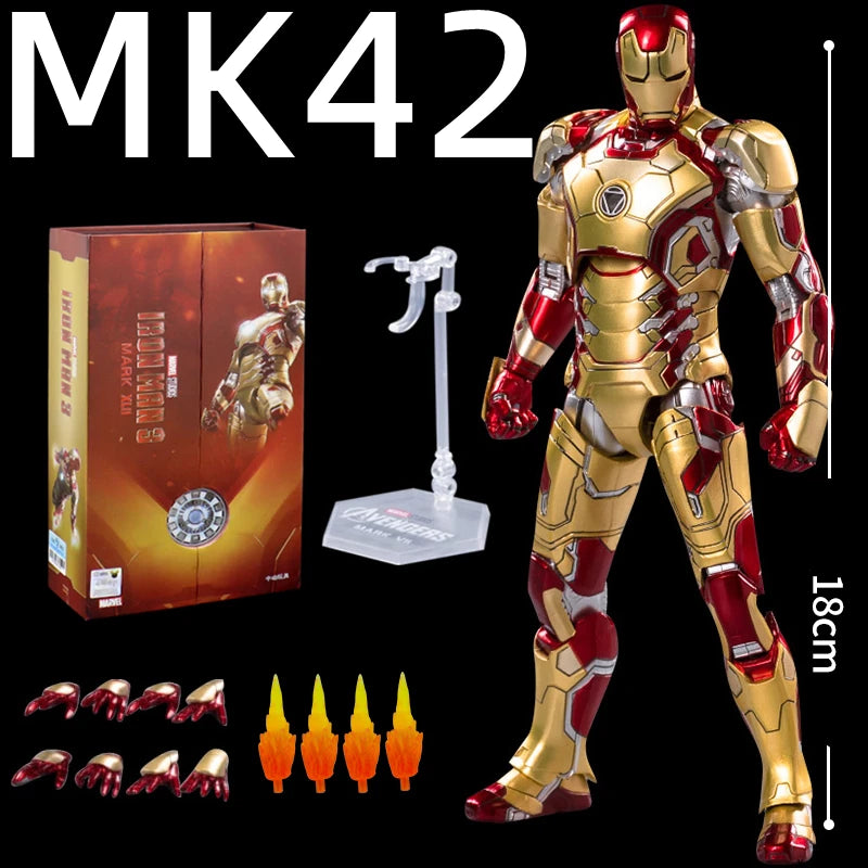 ZD Original Iron Man MK30 Blue Steel 1/10 Iron Patriot MK3 Marvel legends War Machine 10th Anniversary Action Figure Model Gift