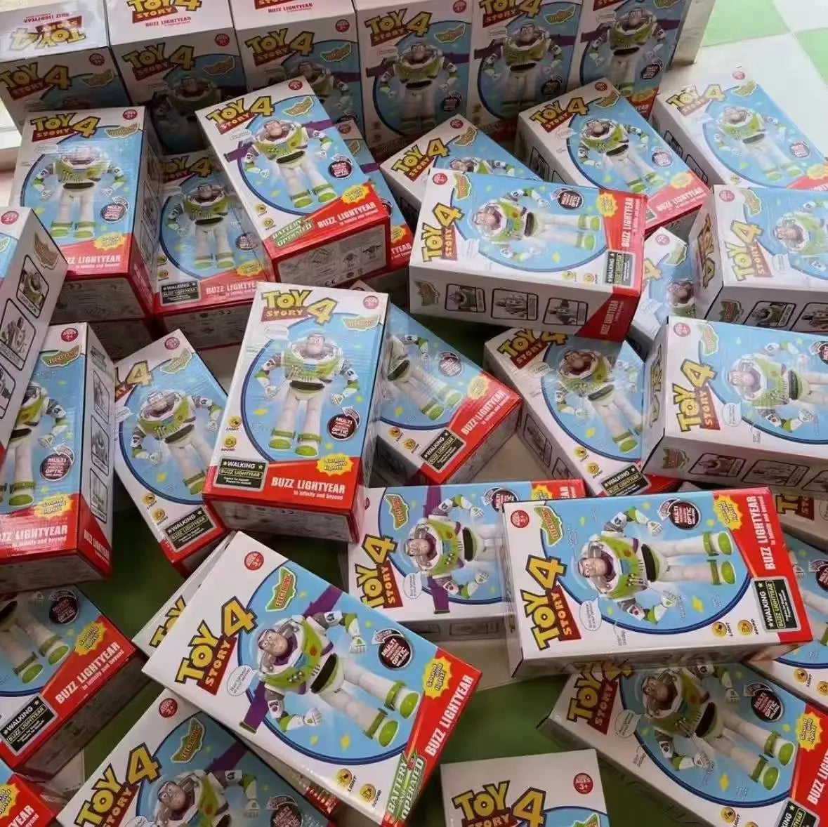 Disney Toy Story  Buzzlightyear Cartoon Figure Model Toys Pixar Electric Walking Light Robot Doll Action Doll Kids Birthday Gift