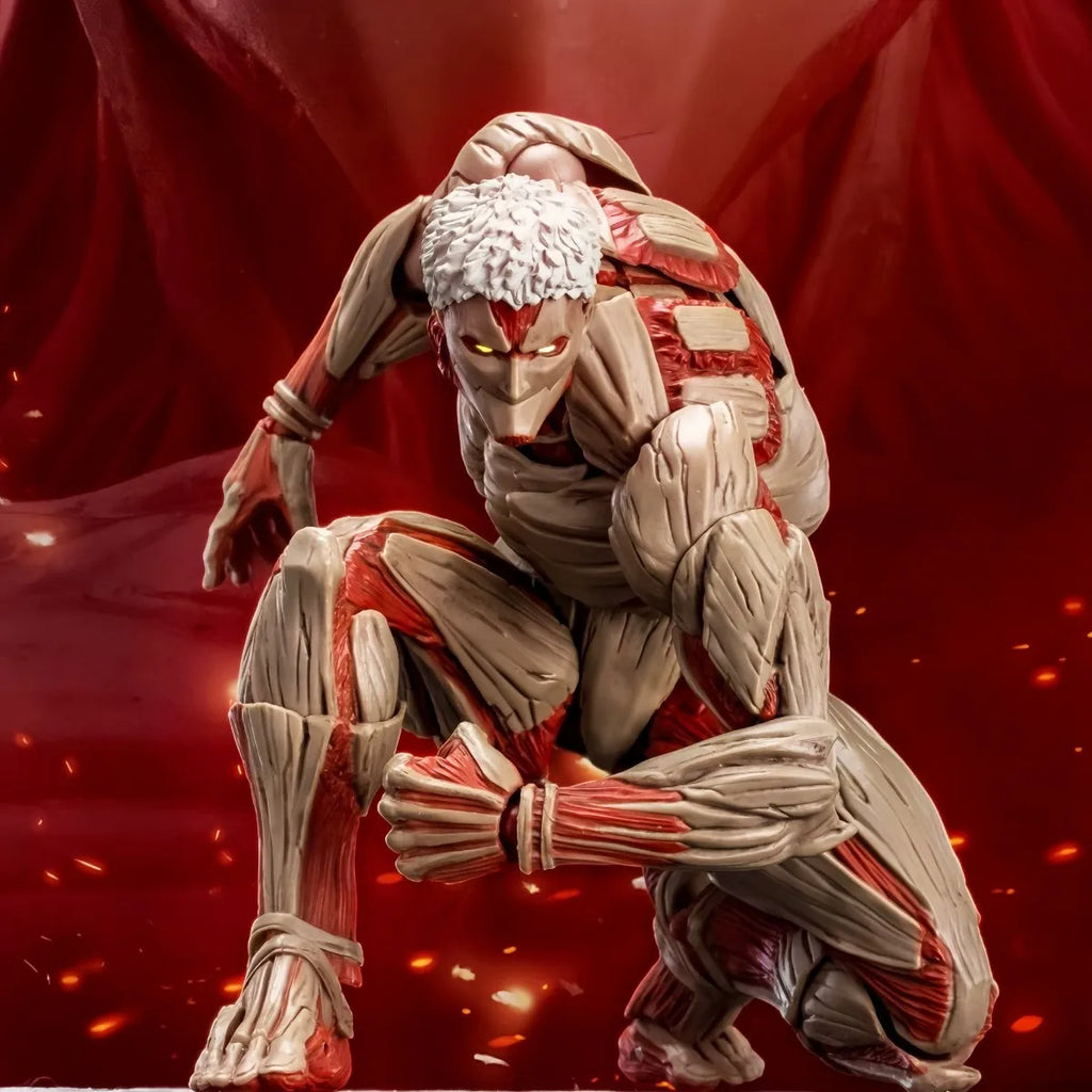 Kaiyodo Attack On Titan Amazing Yamaguchi Revoltech Armored Titan Reiner Braun Anime Action Figure Model Toy Collection Gift