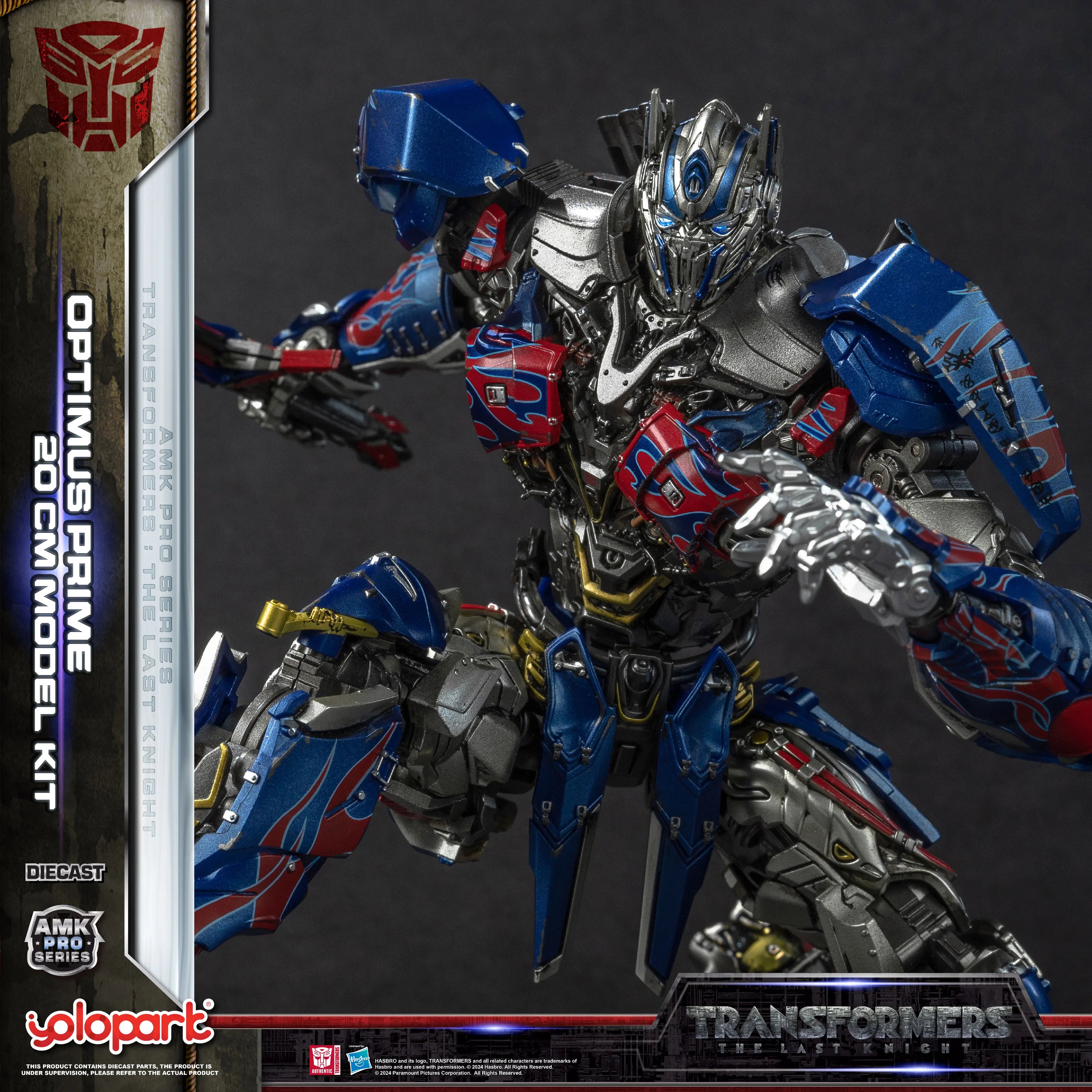 YOLOPARK Transformers Model: The Last Knight AMK PRO Series 20cm Optimus Prime Model Kit Action Figures Toy For Boy Men