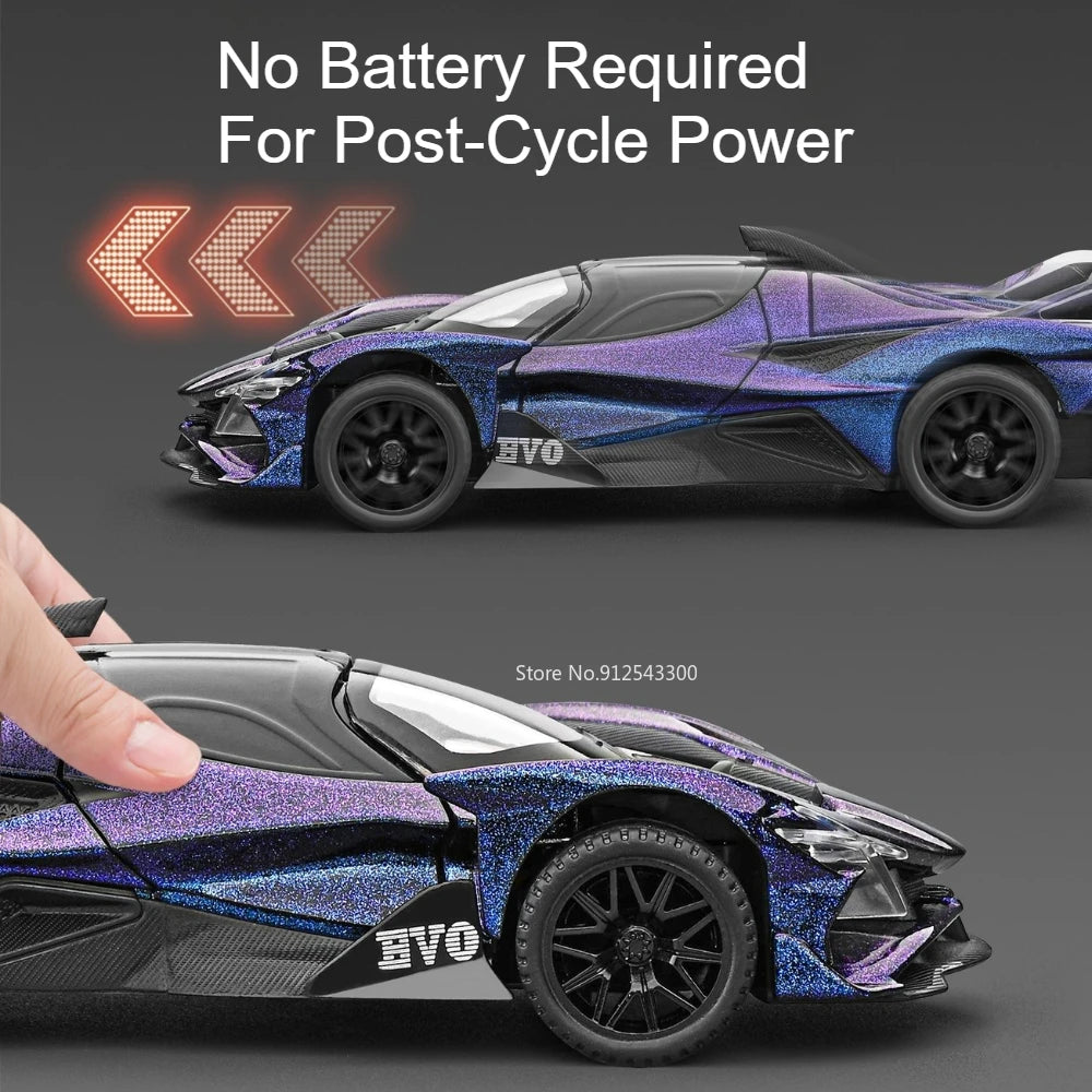 Scale 1:32 Apollo EVO IE Car Model Toy Metal Diecast Pull Back Super Cars Doors Opened Vehicle Models Best Gifts for Kids