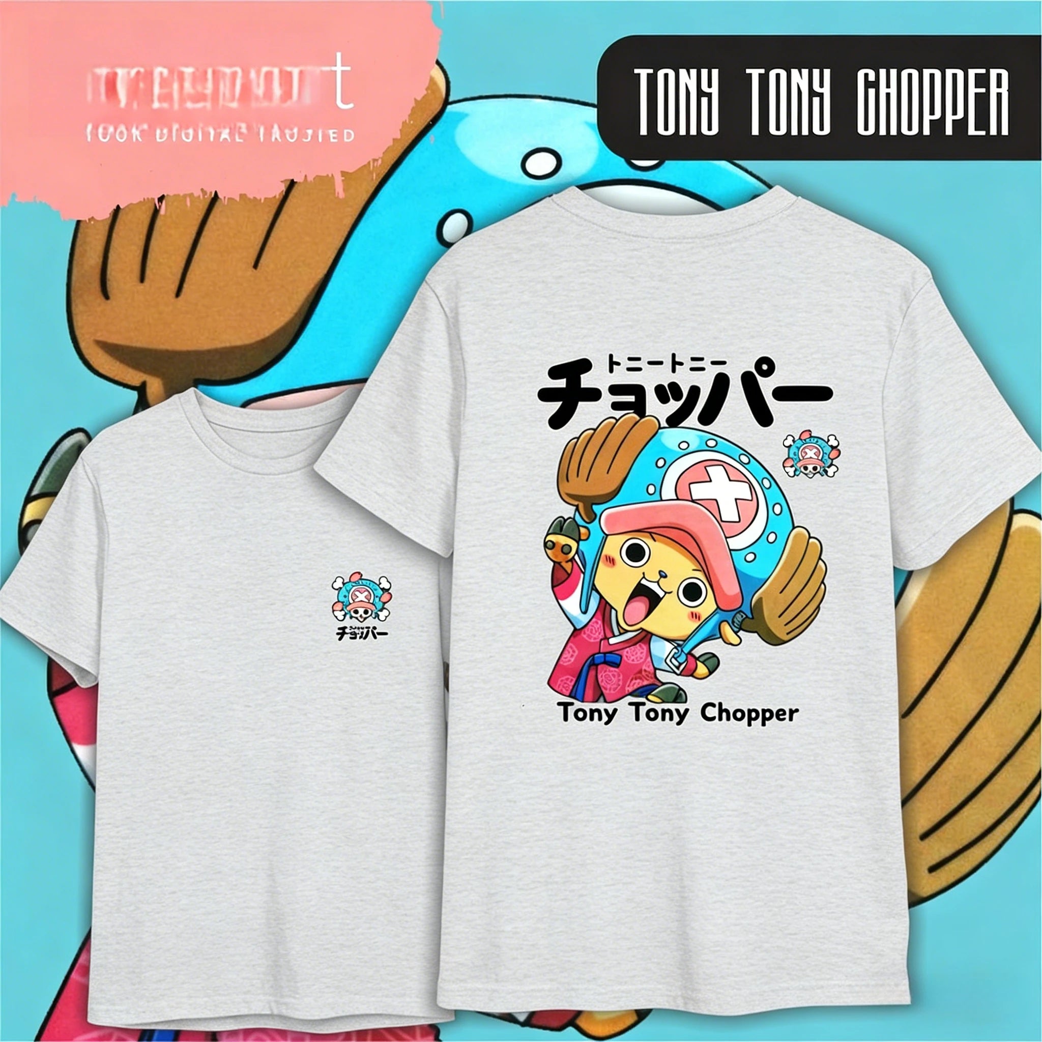 One Piece Chopper Cotton T-shirt 2026 Summer Kids/Men's Women's Fashion Casual Y2K Short Sleeved T-shirt Streetwear Unisex