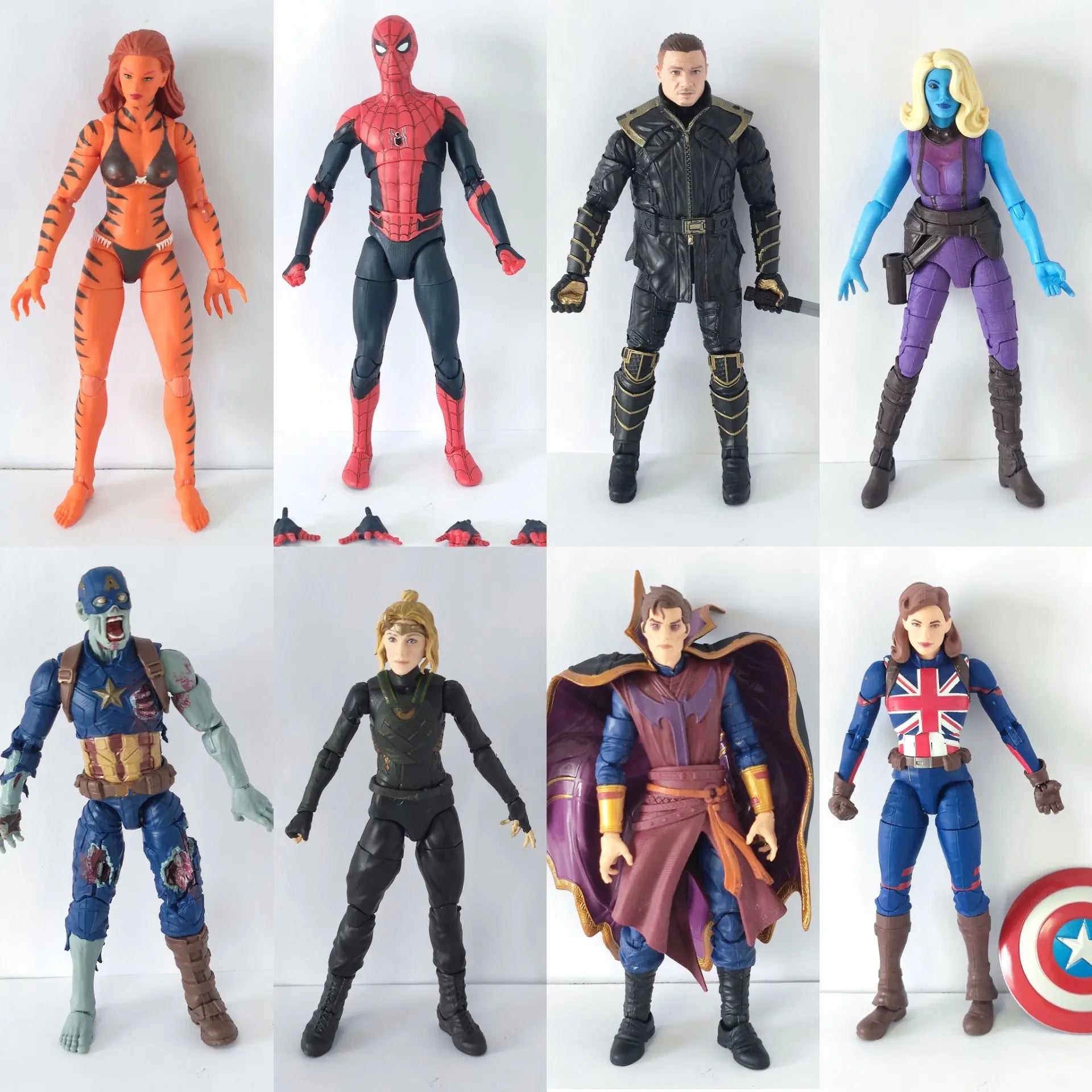 Marvel Legends What if Doctor Strange Zombie Captain America Nebula Carter Sylvie Ronin Spiderman 6" Loose Action Figure