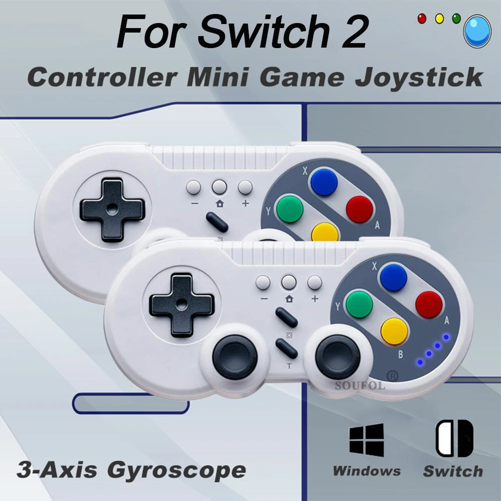 1/2PCS New Retro Wireless Game Console Mini Video Console with Game Player Wireless Game Controller for Switch 2 & Windows PC