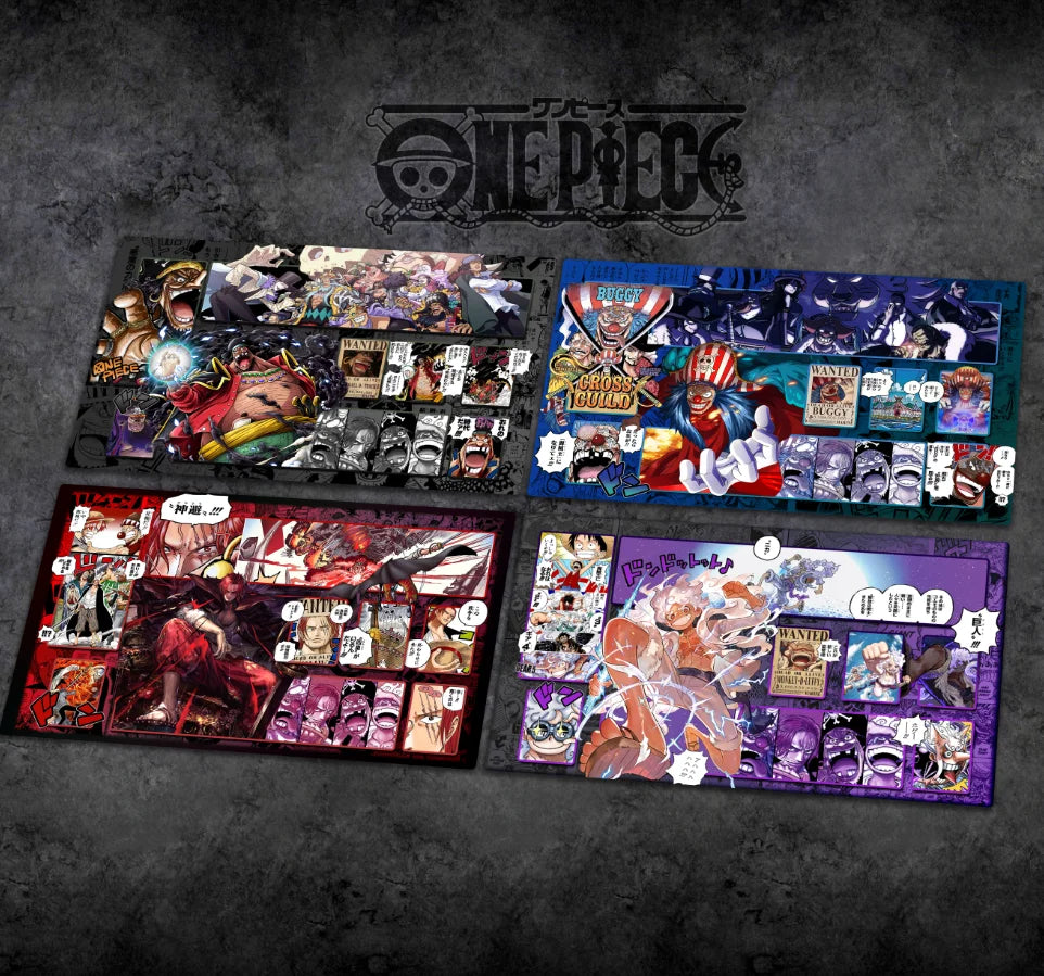 60*35cm Anime One Piece OPCG GAME Card PlayMat Comic Series New Four Emperors Teach Shankusu Buggy Luffy Chopper Collection Toys