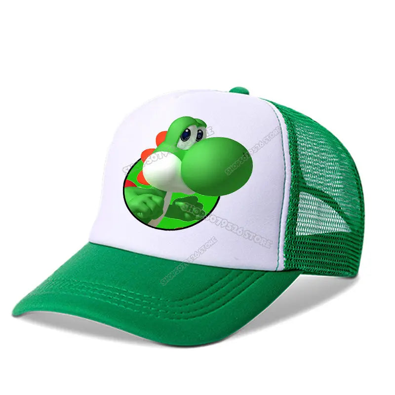 Super Marios Bros Baseball Cap Peach Princess Girl Cute Mesh Hat  Anime Kids Peak Cap Cartoon Boy Sunhat Men Women Lover Dad Hat