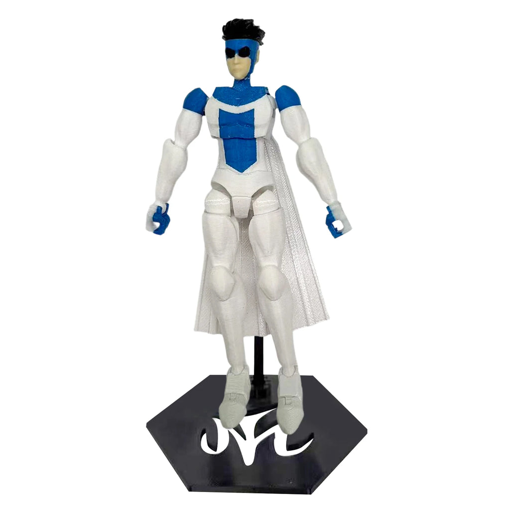 Multi-Joint Action Figure - Invincible T13 3D Printed Collectible with Base, Anti-Fall Joint Locks & UV-Resistant Coating Deskto