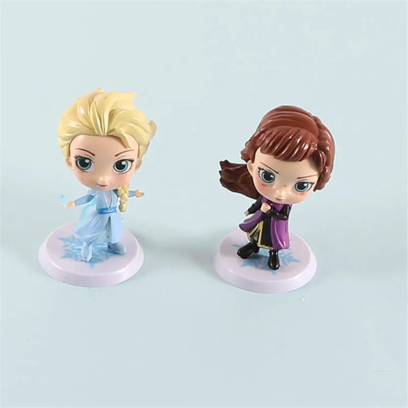 4Pcs Frozen Action Figures Set Princess Elsa Anna Fire Spirit Olaf Model Toys Collection Decoration Gift Toys For Kids