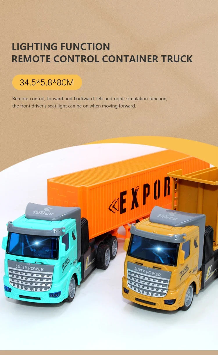 1/48 Rc Truck Heavy-Duty Toy Cars Trucks Remote Control Semi-Trailer Construction Electric Truck Big Rc Trailer Dump Boys Gift