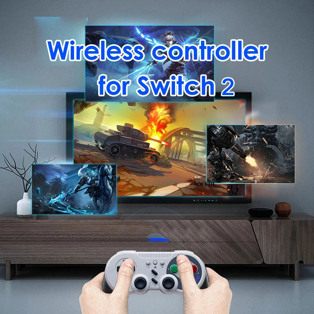 1/2PCS New Retro Wireless Game Console Mini Video Console with Game Player Wireless Game Controller for Switch 2 & Windows PC