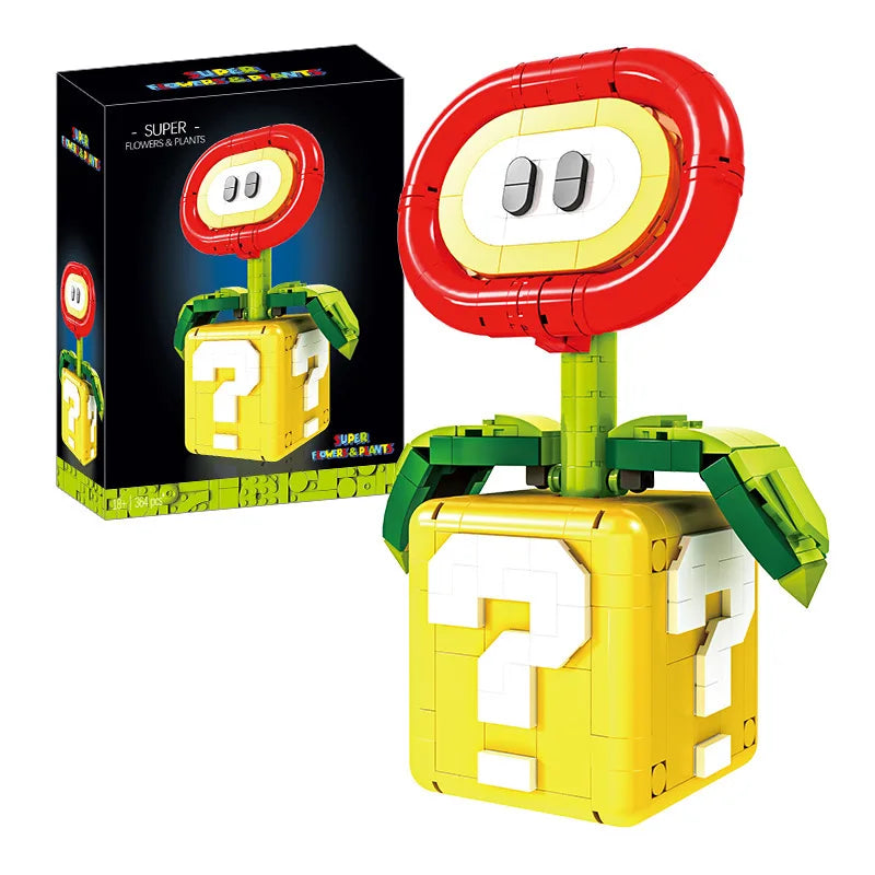 Super Mario Bros Base Building Blocks Yoshi Luigi Star Assembled Question Mark MOC Game Model Mario Mini Brick Toy For Kids Gift