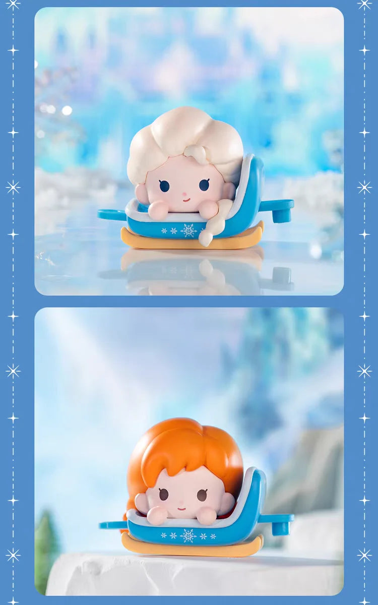 Frozen Elsa Anna Olaf Anime Peripherals Kawaii Cute Q Edition Surprise Blind Box Toy Tabletop Decoration Ornaments Holiday Gifts
