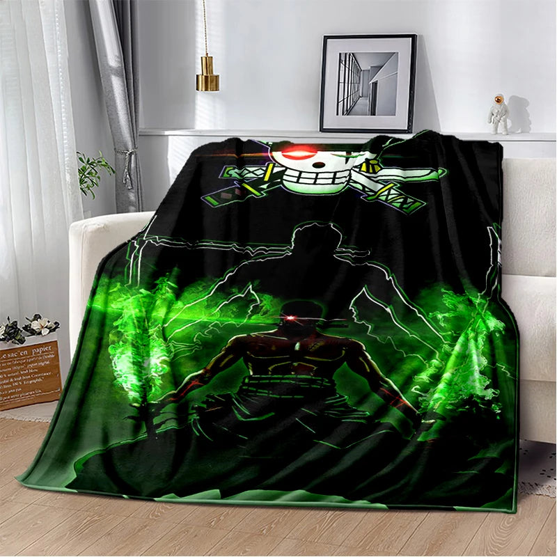 One Piece Luffy & Crew 2026 Flannel Blanket 3D Print Soft Warm Anime Characters Throw Blanket Lightweight Cozy Bedding for Fans