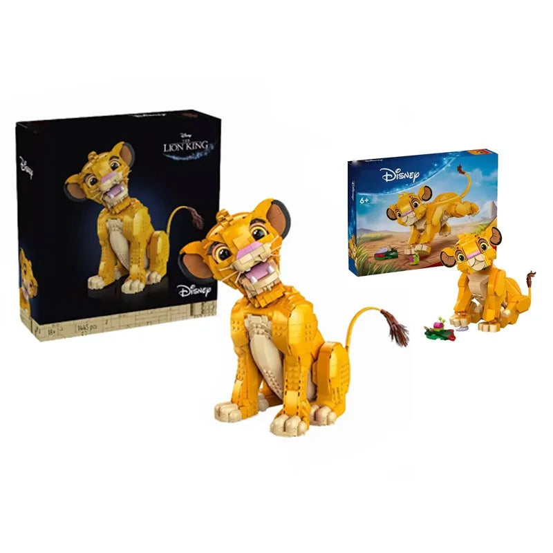 Disney The Lion King Classic Movie Series 29cm Simba Model Building Blocks Children's Boys and Girls Toy Gift Set