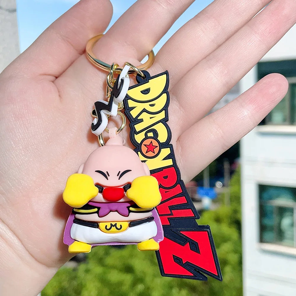 Anime Dragon Ball Keychain Fashion Jewelry Son Goku Vegeta Piccolo Action Figures Key Ring for Men Women Bags