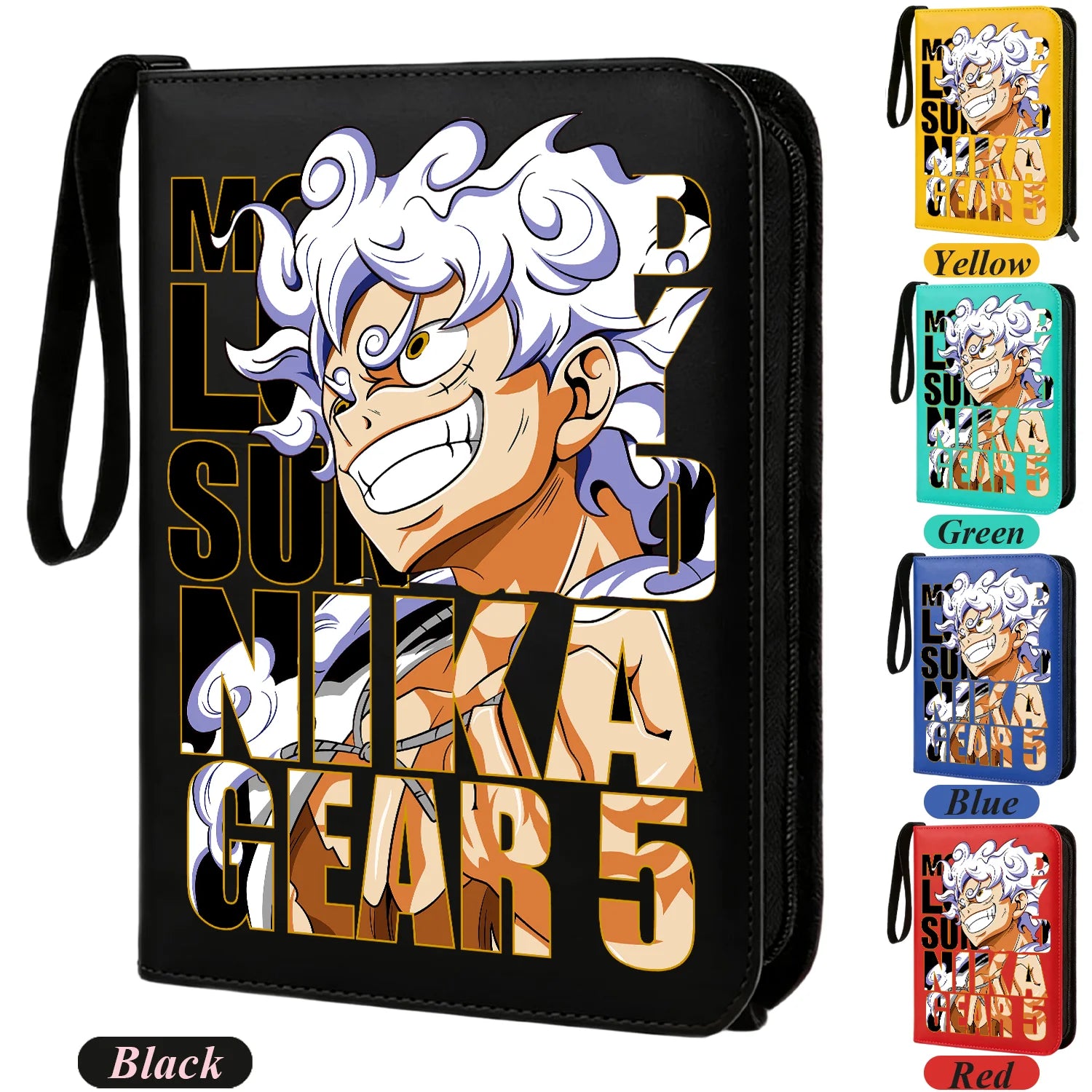 ONE PIECE Card Album Anime Collectible Book Binder 4 Card Slot Collectible Game Cards Binder Holder Zipper Gifts Toys