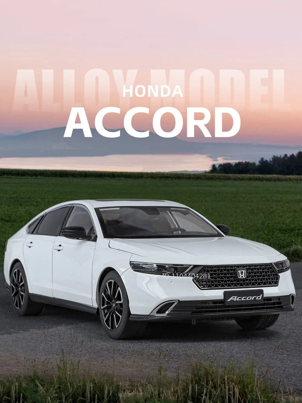 1:18 HONDA Accord Alloy Miniature Model Diecast Toy Door Opened Sound Light Pull Back Front Wheel Steering Classic Birthday Gift