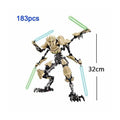 183pcs Ksz714 Star Action Figure Toy Anime General Robot Grievous With Lightsaber Hilt Combat Weapon Model Building Blocks Gifts
