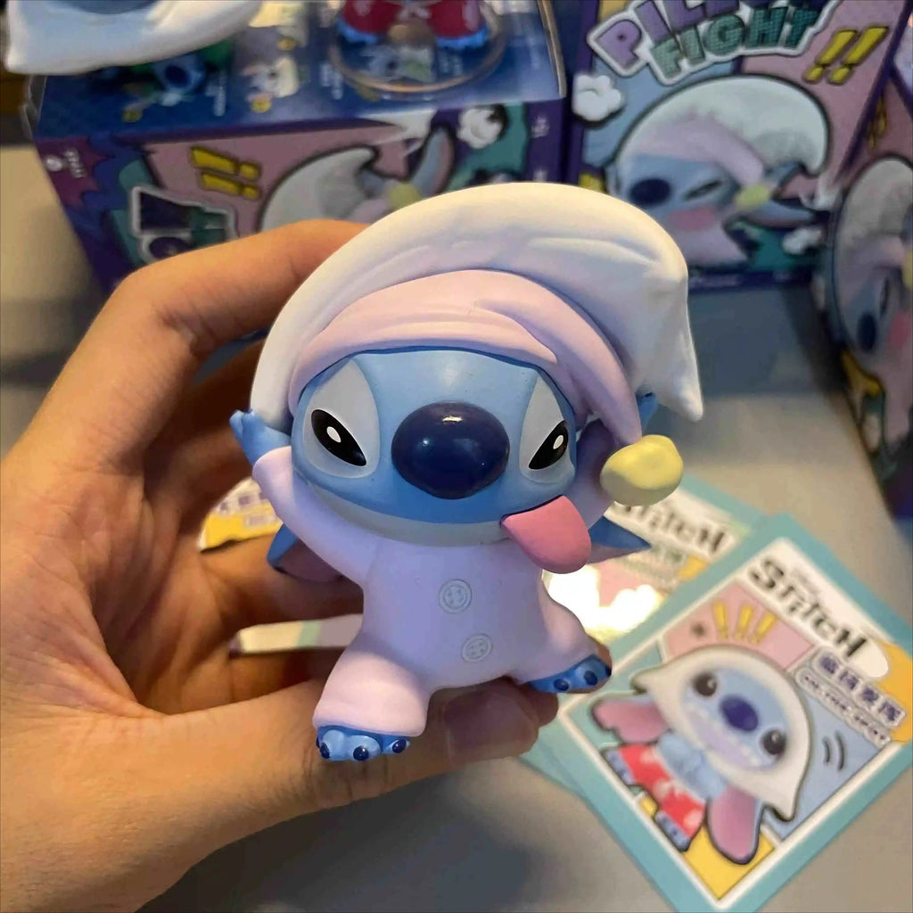 New Cartoon Disney Stitch Needle Pillow Battle Series Blind Box Action Figure Decor Ornament Cute Needle Doll Toy Birthday Gifts